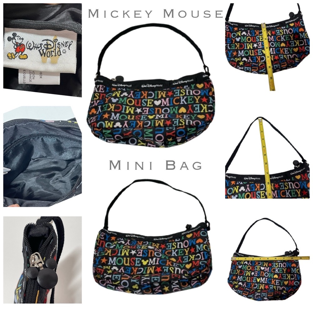 Walt Disney World Mickey Mouse Mini Bag-Multicolor-Zip Closure Lightly Used